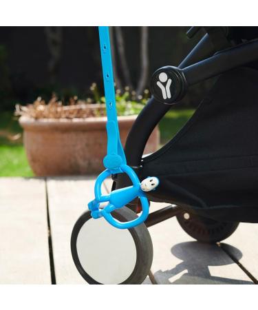 Matchstick Monkey Antimicrobial Silicone Holder Strap - Multi-Use for Teether, Bottle, Stroller, Car & Highchair (Blue, 55 cm) - Buy Online on SooperMarket.com