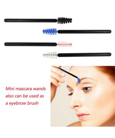 200 Pack Mini Disposable Mascara Wands for Eyelash Extensions and Brow Brush - Bulk Makeup Tool in 4 Colors - Buy Online on SooperMarket.com