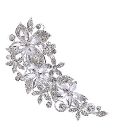 HAPINARY Side Comb Wedding Headband White Pearl Headband White Headbands Wedding Hair Comb Bridesmaid Hair Accessories Tiara Bride Accessories Hair up Rhinestone Banquet Prom