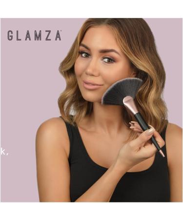 Glamza Face Makeup Fan Brush Large Black/Gold - Buy Online on SooperMarket.com