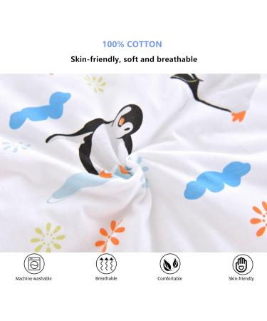 Chilsuessy 2.5 Tog Baby Sleeping Bag | Penguin Family Design | 100% Cotton Nursery Bedding | 130cm/4-6 Years | All Year Round Wearable Blanket - Buy Online on SooperMarket.com