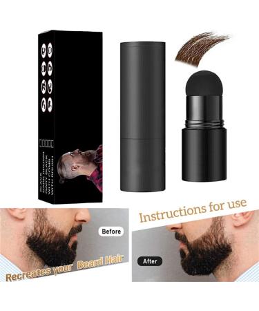 kawehiop Men Beard Filler Powder Long Lasting Hair Shape Patches Coloring Coverage Makeup Business Pen Thickening Dye Paint Dark Brown - Buy Online on SooperMarket.com