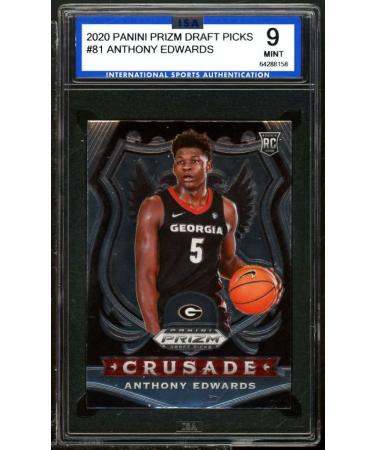 Anthony Edwards Rookie Card 2020-21 Panini Prizm Draft Picks #81 ISA 9 MINT