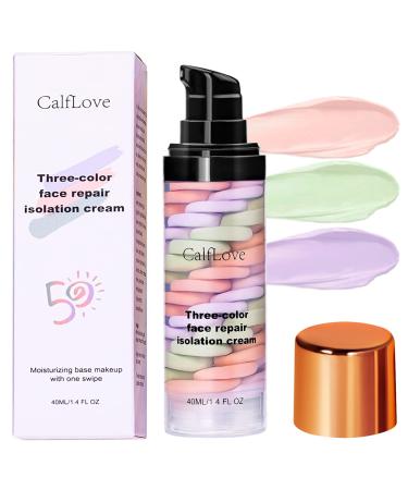 Face Makeup Primer Base 3 In 1 Isolation Cream Makeup Primer Skin Tone Correcting and Brightening Primer  Invisible Pore Oil Control Moisturizing Pore Primer