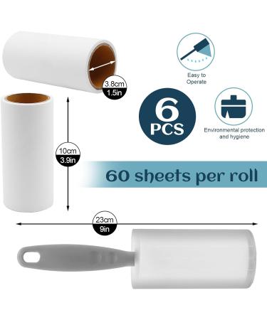 Lint Rollers 360 Sheets lint rollers for pet hair Lint Roller for Clothes Sticky Roller Lint Remover Roller with 1 Handle & 6 Refills Pet Hair Remover Roller brush for Carpet Sofa Fluff Remover. - Buy Online on SooperMarket.com