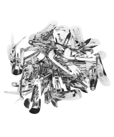 Silver snap hair clips metal hair clips without sliding hair clips for children girls and women 50 packs Household Supplies Stylish Portable and useful