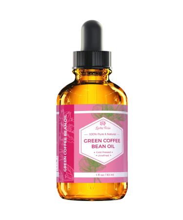 Leven Rose Green Coffee Bean Oil 1oz - 100% Natural Cold Pressed for Skin, Face, Eyes, Hair & Nails - Buy Online on SooperMarket.com