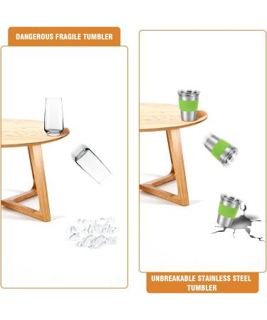 Yummy Sam Kids Stainless Steel Cups with Silicone Straws and Spill-proof Lids - 5 Pack 12oz Toddler Tumblers with Heat-insulated Sleeves - Buy Online on SooperMarket.com