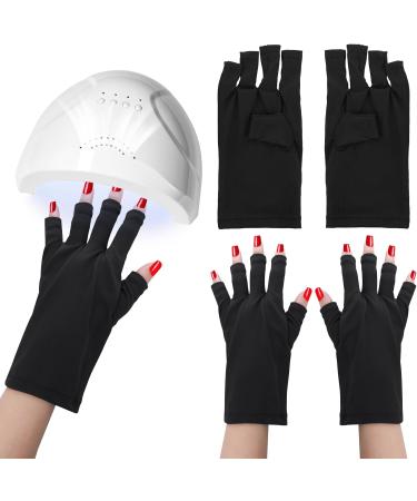 2 Pair Anti UV Gel Manicure Gloves - Professional Fingerless Protection for Nail Art DIY - Moisturizing & Skin Care - Home & Outdoor - 2 Pairs - Buy Online on SooperMarket.com