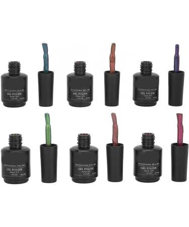 Holographic Nail Gel 6 Colors Holographic Nail Polish Long Lasting Safe Ingredients for Nail Salon - Buy Online on SooperMarket.com