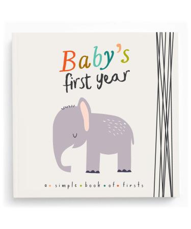 Lucy Darling Little Animal Baby Memory Book - First Year Journal Album To Capture Precious Moments - Milestone Keepsake For Boy Or Girl - Made In USA