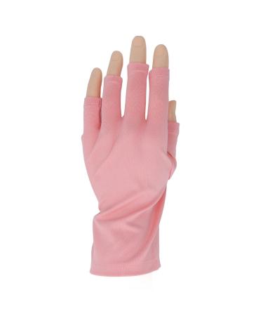 Nail UV Gloves Hand Protection UV Lamp Breathable Gloves for Manicures Protection Reusable Stretchy Professional Nail Lamp Fingerless UV Gloves Pink Gel Manicure Gloves - Buy Online on SooperMarket.com
