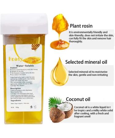 1 Honey Wax Cartridge With 50 Paper Waxing Strips Kit Sugar Cartridges Warm Paste Pack ROLL-ON Hot Wax Roller Hair Removal Depilatory 100ml Waxing Hot Rolling Soft Gentle Remover - Buy Online on SooperMarket.com