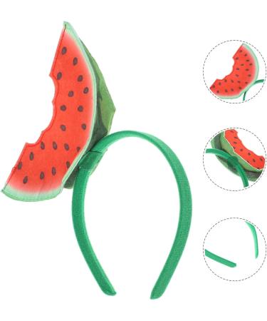 TENDYCOCO Halloween Watermelon Headband Novelty Hawaii Fruit Headband Costumes Headgear Props Funny Dress up Headpiece Accessories for Halloween Party Photo Props - Buy Online on SooperMarket.com