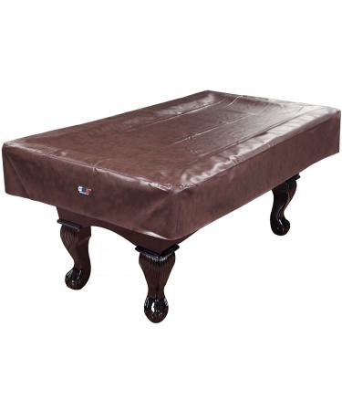 GSE Billiard Pool Table Covers, 7'/8'/9' Heavy Duty Leatherette Pool Table Covers, Waterproof & Tearproof Cover for Pool Table (Several Colors Available, Brown - 7ft)