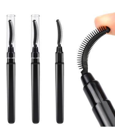 3 Pieces Eyelash Comb Mascara Bars Eyelash Separator Brush Eyelash Definer with Dust Cover Black Eyebrow Brush and Eyelash Separation Tool for Separating Eyelashes