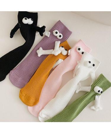 Hand in Hand Children's Socks - Magnetic Cute and Funny Yellow Fashion - 1 Pair - Buy Online on SooperMarket.com