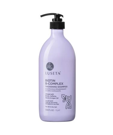 Luseta Biotin B-Complex Thickening Shampoo for Hair Growth and Strengthening - Hair Loss Treatment With Caffeine and Argan Oil for All Hair Types Including Men & Women 33.8oz