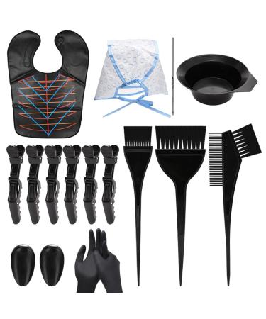 Bntaomle 16 Pieces Hair Dye Coloring Kit- Hair Tinting Bowl Hair Agitator Dye Brush Ear Cover Hairpin Hair Coloring Cape