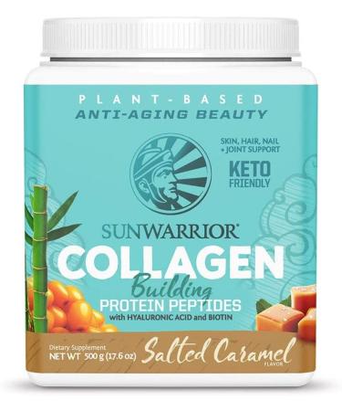 Sunwarrior Collagen Building Protein Peptides with Hyaluronic Acid and Biotin Salted Caramel 17.6 oz (500 g) - Buy Online on SooperMarket.com