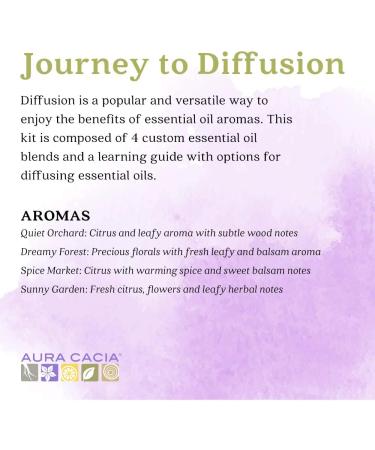 Aura Cacia Journey To Diffusion Kit - 4 Essential Oils (0.25 fl oz each) | Aromatherapy Starter Set - Buy Online on SooperMarket.com