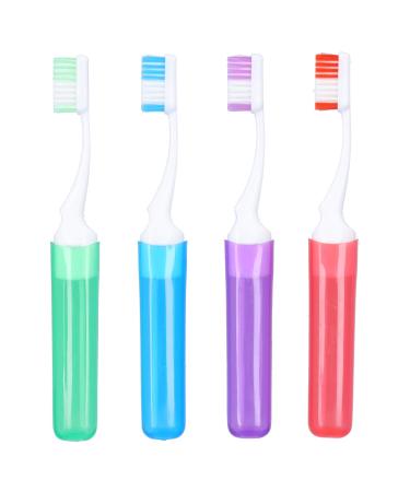 Portable Toothbrush 4 Pack Fine Hair Oral Cleaning Toothbrush Portable Travel Toothbrush For Stain Removal
