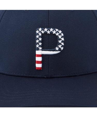 PUMA Youth Golf Hat Navy Blazer - Kids' Pars and Stripes P Cap, One Size - Buy Online on SooperMarket.com