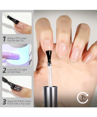 Senvenski Peel Off Gel Base Coat for Gel Nail Polish Peelable Removal Peely Clear Foundation for Use with UV LED Nail Lamp (TB004) - Buy Online on SooperMarket.com