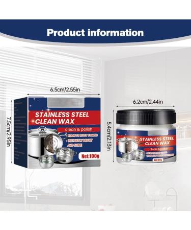 Stainless Steel Stain Cleaning Wax - 2024 All-Purpose Cleaner Spray | 3 PCs for Effective Cleaning & Care - Buy Online on SooperMarket.com