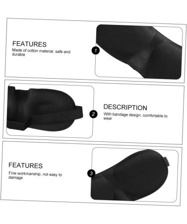 Healifty 5pcs 3D Stereo Goggles Eye Masks - Comfortable Blinder for Sleeping - Soft Cotton Eye Pillow for Block-Out Light - Buy Online on SooperMarket.com