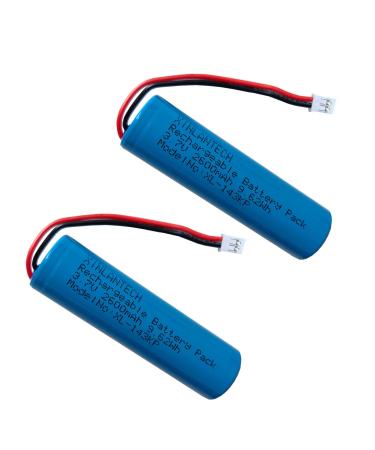 2600mAh Rechargeable Li-ion Battery with JST Pitch2.0-2Pin Plug for Croove B0143KH9KG Voice Amplifier Replacement Battery and More 2Pack