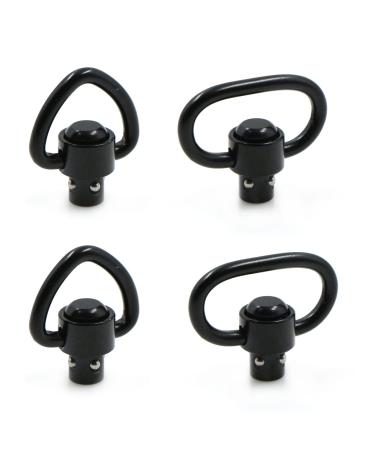 Sling Swivels Mount QD Schwenks Clip Loop Strap Quick Clipping belt bracket swivel fast Detail 1.25 inches (4 pieces black)
