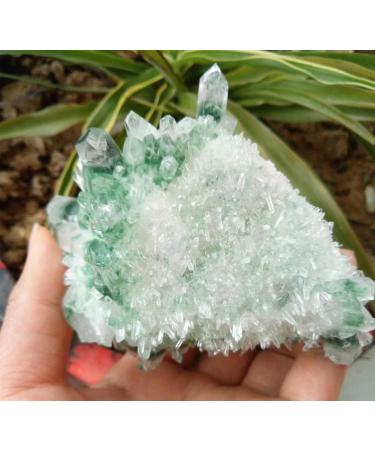 Choice of Gifts 300g Natural Green Ghost Quartz Cluster Crystal Cluster Specimen Vibration FUZEGRDLI - Buy Online on SooperMarket.com