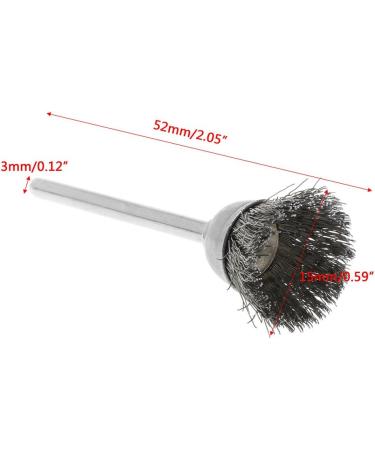 JOYKK 3Pieces Steel Wire Wheel Brush Head Abrasive Deburring Drilling Tools Bowl-shape - Silver - Buy Online on SooperMarket.com