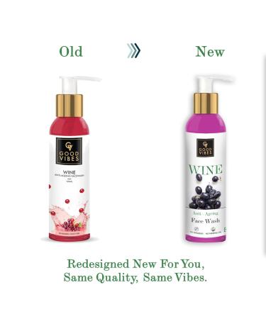 Good Vibes Wine Face Wash 120ml - Skin Firming Moisturizing & Softening - International Shipping Available - Buy Online on SooperMarket.com