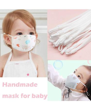 60pcs Flat Adjustable Elastic Ear Loops for Face Masks with Silicone Cord Lock - 4.92L x 1/5W - Buy Online on SooperMarket.com