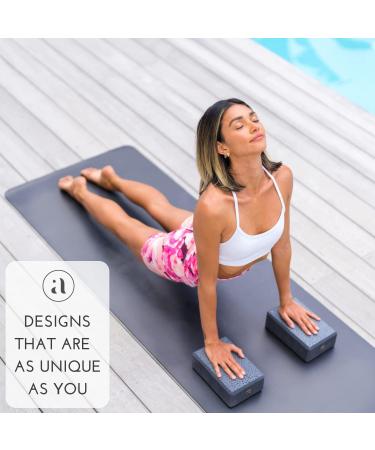 Yoga Blocks 2 Pack - High Density Lightweight EVA Foam - Leopard Print Yoga Bricks - Home and Travel Set - Buy Online on SooperMarket.com
