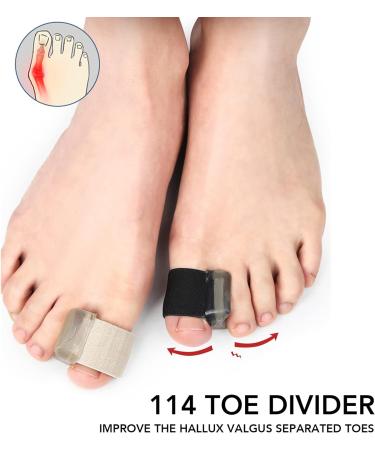 Professional Toe Corrector Set - 6 Pairs, Skin-Friendly & Elastic SEBS Belt for Bunions & Yoga - Buy Online on SooperMarket.com