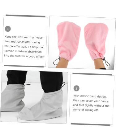 HAPINARY Paraffin Wax Work Gloves Booties 1 Set Gloves Boots Paraffin Mitts Wax Insulated Foot Cover Paraffin Wax Mitts Paraffin Wax Foot Cover Hand Wax Cover Wax Foot Fabric Insulation - Buy Online on SooperMarket.com