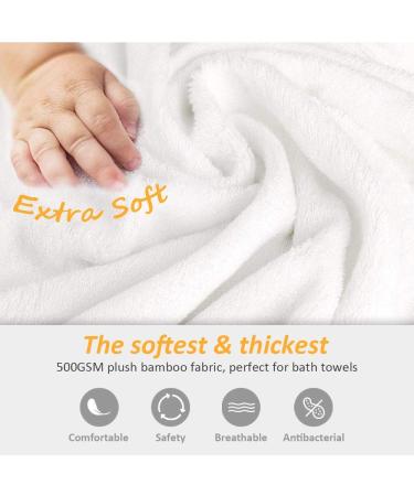 Cozy Bamboo Hooded Bathing Towel for Babies & Kids | Lattcure 90x90 cm | Warm & Soft Bath Towels - Buy Online on SooperMarket.com