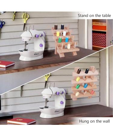 PandaHall 12 Spool Small Wooden Thread Rack Holder - Sewing Embroidery Organizer (Burlywood) - Buy Online on SooperMarket.com
