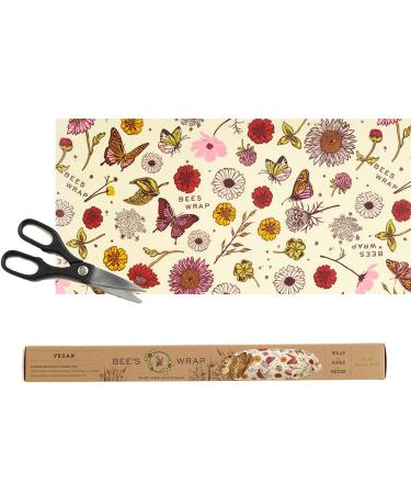 Bee's Wrap - XXL Vegan Roll - Made in the USA with Certified Organic Cotton - Plastic and Silicone Free - Reusable Eco-Friendly Plant Based Wax Food Wrap - 14" x 52"
