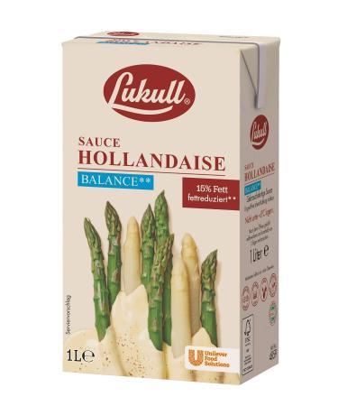 Lukull Sauce Hollandaise balance (15 percent fat) delicate creamy and guaranteed to succeed 1 pack (1 x 1 l) Hollandaise Balance 1l