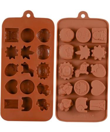 IMIKEYA 3pcs 15 Candy Molds Cooking Molds Silicone Baking Molds Cartoon Animal Mold Chocolate Cookie Silicone Molds Silicone Candy Mold Non-Stick Mold Silicone Bakeware Cake mediumx3pcs Coffeex3pcs - Buy Online on SooperMarket.com