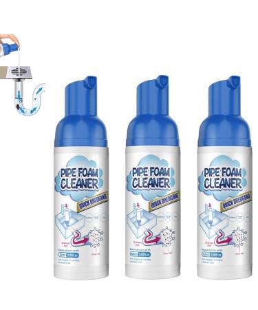 Yougo Drain Cleaner Drain Foam Cleaner Bathroom Sink Foam Drain Cleaner Powerful Sink and Drain Cleaner Foam for Kitchen Drains Sinks Tubs 3pcs