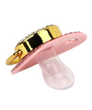 Gold Baby Pacifier Set with Rhinestones for 6-18 Months - Lightweight & Stylish (Letter D) - Buy Online on SooperMarket.com