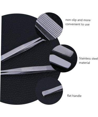 OSALADI Tweezers Stamp Tweezer Stainless Steel Tweezer Stamp Picking Tweezer Beauty Tools Lash Tweezer Pliers Tool Nipper Grafting Lash Supplies Tweezer for Stamp Portable Seal Collector 11CM Silver - Buy Online on SooperMarket.com