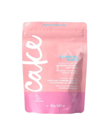 Cake Beauty Desserted Island Vegan Body Sugar Scrub - Shea Butter  Demerara Sugar & Coconut Oil - Gentle Exfoliating Hand  Leg  Foot & Body Sugar Soap Scrub & Moisturizing Shower Wash for Women Desserted Island 8.8 Fl Oz...