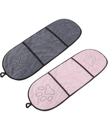 Nicoone Super Absorbent Dog Towel | Ultra Absorbent Fast Drying Pet Bath Towel for Cats & Dogs (Pink + Gray) - Ideal for International Shipping - Buy Online on SooperMarket.com