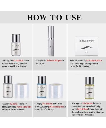 Beauty Brows Kit for 45-60 Days 3D Eyebrow Lamination Kit Professional Natural Trendy Long Lasting Perming Eyebrow Kit for Home Use Beauty tools - Buy Online on SooperMarket.com